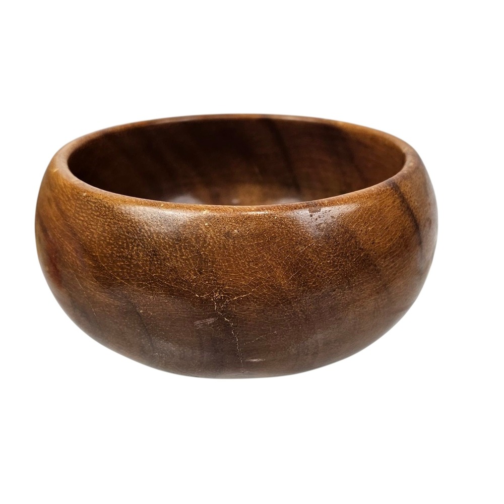 Waikiki Woods Monkey Pod Hawaii Small Wooden Bowl‎ Hand Carved Philippines Decor
